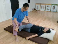 stretching hip joint