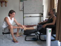 practice foot reflexology