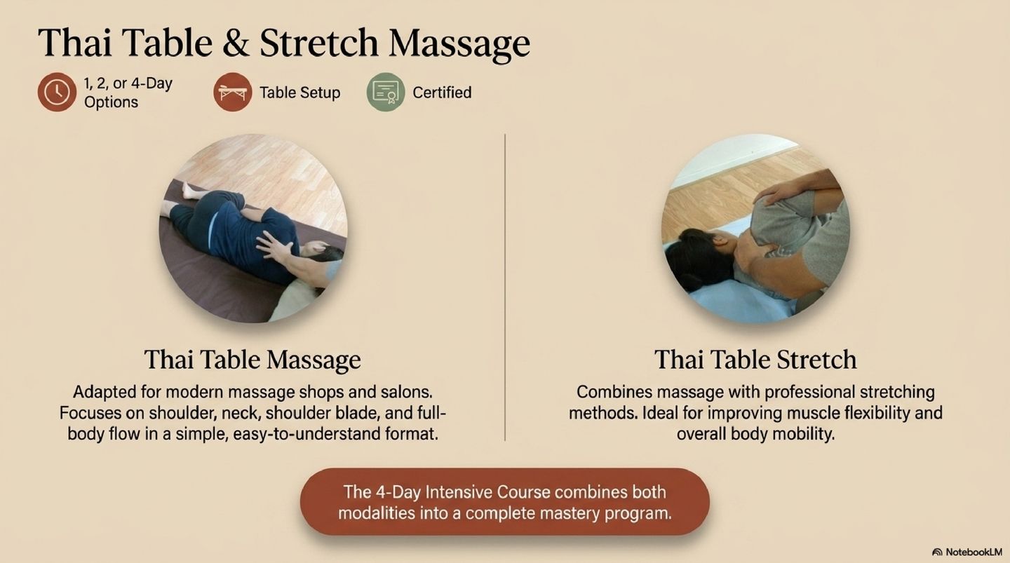 Thai table, stretch massage