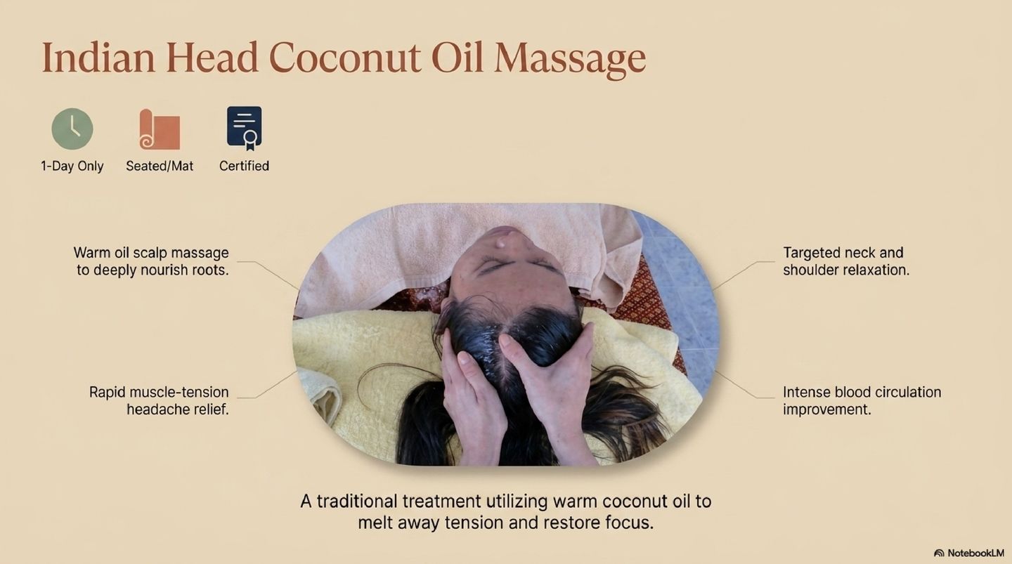 Indian head coconut oil massage